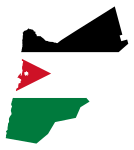 Jordan Map Flag